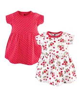 Hudson Baby Toddler Girls Hudson Cotton Short-Sleeve Dresses 2pk