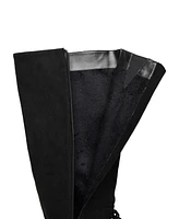 Journee Collection Women's Leeda Lace Up Detail Knee High Boots