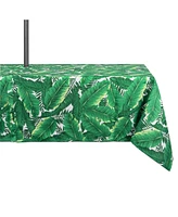 Banana Leaf Outdoor Tablecloth with Zipper 60" x 84"