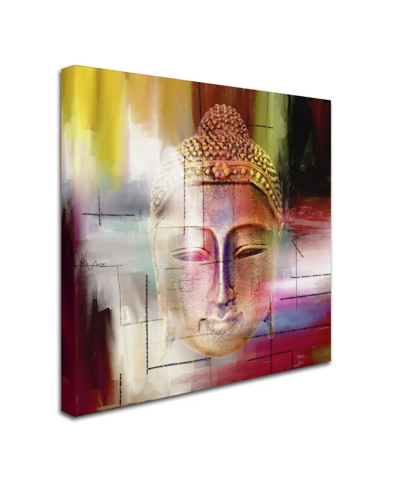 Mark Ashkenazi 'Buddha Face 4' Canvas Art - 35" x 35"