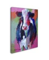 Richard Wallich 'Art Pink Cow' Canvas Art - 14" x 19"