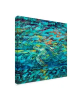 Lucy P. Mctier 'Kemps Ridley Turtle Hidden Treasure' Canvas Art - 35" x 35"