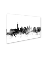 Michael Tompsett 'Las Vegas Nevada Skyline B&W' Canvas Art - 22" x 32"