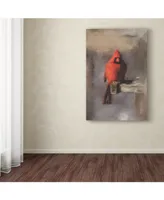 Lois Bryan 'Bright Red Cardinal on a Perch' Canvas Art