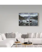 Jeff Tift 'Killer Whales' Canvas Art - 12" x 19"