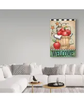 Melinda Hipsher 'Welcome Apple Basket' Canvas Art - 12" x 19"