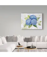 Jean Plout 'Hydrangeas 1' Canvas Art - 19" x 14"