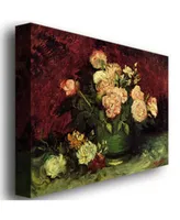 Vincent van Gogh 'Peonies and Roses' Canvas Art