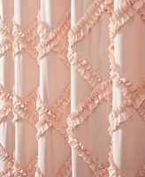 Lush Decor Ruffle Diamond Shower Curtain, 72" x