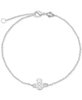 Pineapple Chain Ankle Bracelet in Sterling Silver