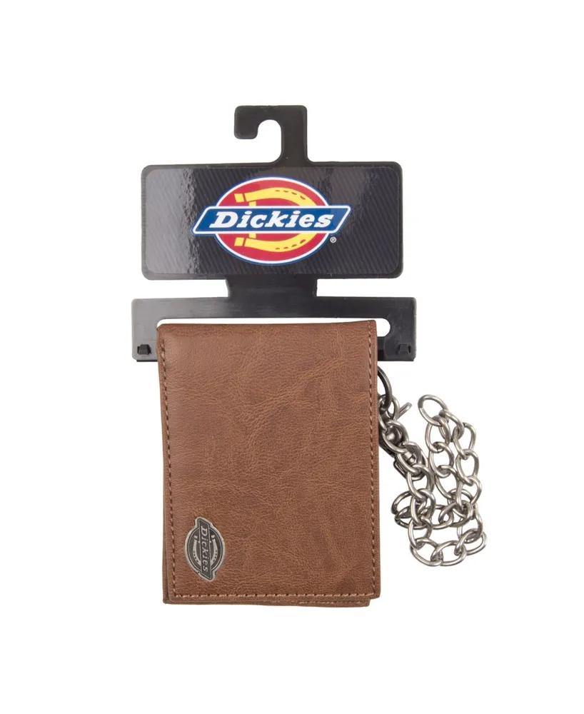 Dickies Security Leather Slimfold Men's Wallet with Chain
