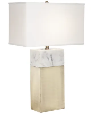 Pacific Coast Faux Marble with Ant Brass Table Lamp