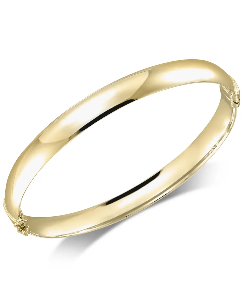 Italian Gold Polished Bangle Bracelet in 14k Gold