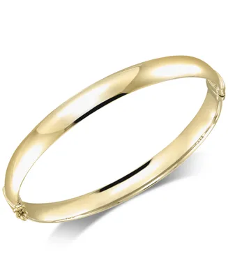 Italian Gold Polished Bangle Bracelet in 14k Gold
