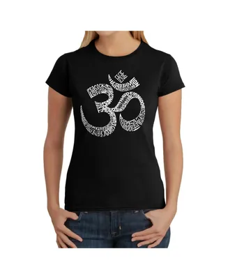 Women's Word Art T-Shirt - Poses Om