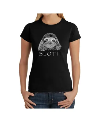 Women's Word Art T-Shirt - Sloth