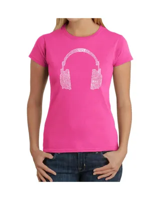 Women's Word Art T-Shirt - 63 Different Genres of Music