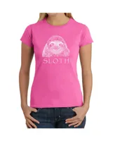 Women's Word Art T-Shirt - Sloth