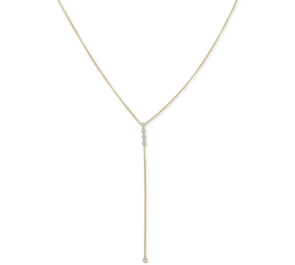 Diamond Lariat 18" Necklace (1/4 ct. t.w.) in 14k Gold