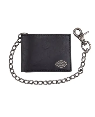 Dickies Security Leather Slimfold Men's Wallet with Chain