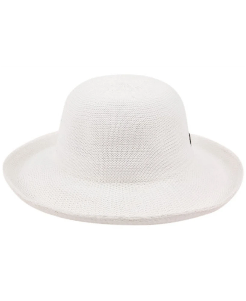 Angela & William Wide Brim Sun Bucket Hat with Roll Up Edge