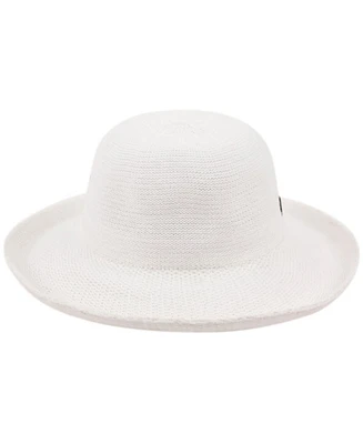 Angela & William Wide Brim Sun Bucket Hat with Roll Up Edge