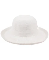Angela & William Wide Brim Sun Bucket Hat with Roll Up Edge