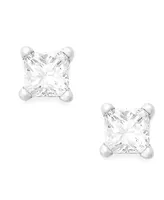 Princess-Cut Diamond Stud Earrings 10k Yellow or White Gold (1/ ct. t.w