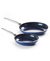 Blue Diamond Diamond-Infused 9.5" and 11" Frying Pan Set.