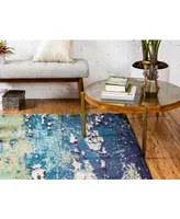 Bayshore Home Newwolf New4 Navy Blue 5' x 8' Area Rug