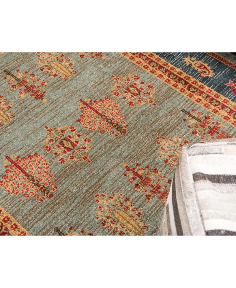Bayshore Home Ojas Oja2 Light Blue 8' x 10' Area Rug