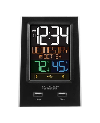 La Crosse Technology Desktop Dual Usb Charging Station with Alarm and Nap timer