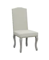 Ac Pacific Nancy Victorian Nail Head Dining Chair, Set of 2