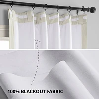 Half Price Drapes Porcelain White Signature Velvet Blackout Curtain