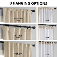Half Price Drapes Alabaster Beige Signature Velvet Blackout Curtain