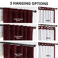 Half Price Drapes Burgundy Signature Velvet Blackout Curtain