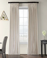 Half Price Drapes Ivory Signature Extra Wide Velvet Blackout Curtain