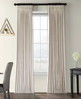 Half Price Drapes Ivory Signature Extra Wide Velvet Blackout Curtain