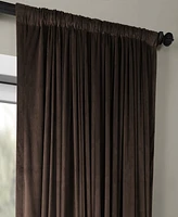Half Price Drapes Java Signature Extra Wide Velvet Blackout Curtain