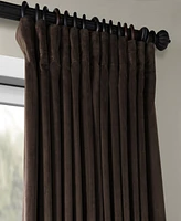 Half Price Drapes Java Signature Extra Wide Velvet Blackout Curtain