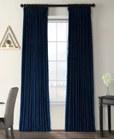 Half Price Drapes Midnight Blue Signature Extra Wide Velvet Blackout Curtain