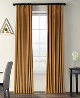 Half Price Drapes Amber Gold Signature Extra Wide Velvet Blackout Curtain