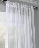 Half Price Drapes Solid White Sheer Curtain Pair (2 Panels