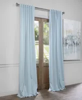 Half Price Drapes Frosted Blue Room Darkening Curtain