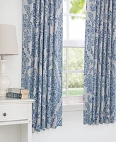 Half Price Drapes Tea Time China Blue Floral Room Darkening Curtain