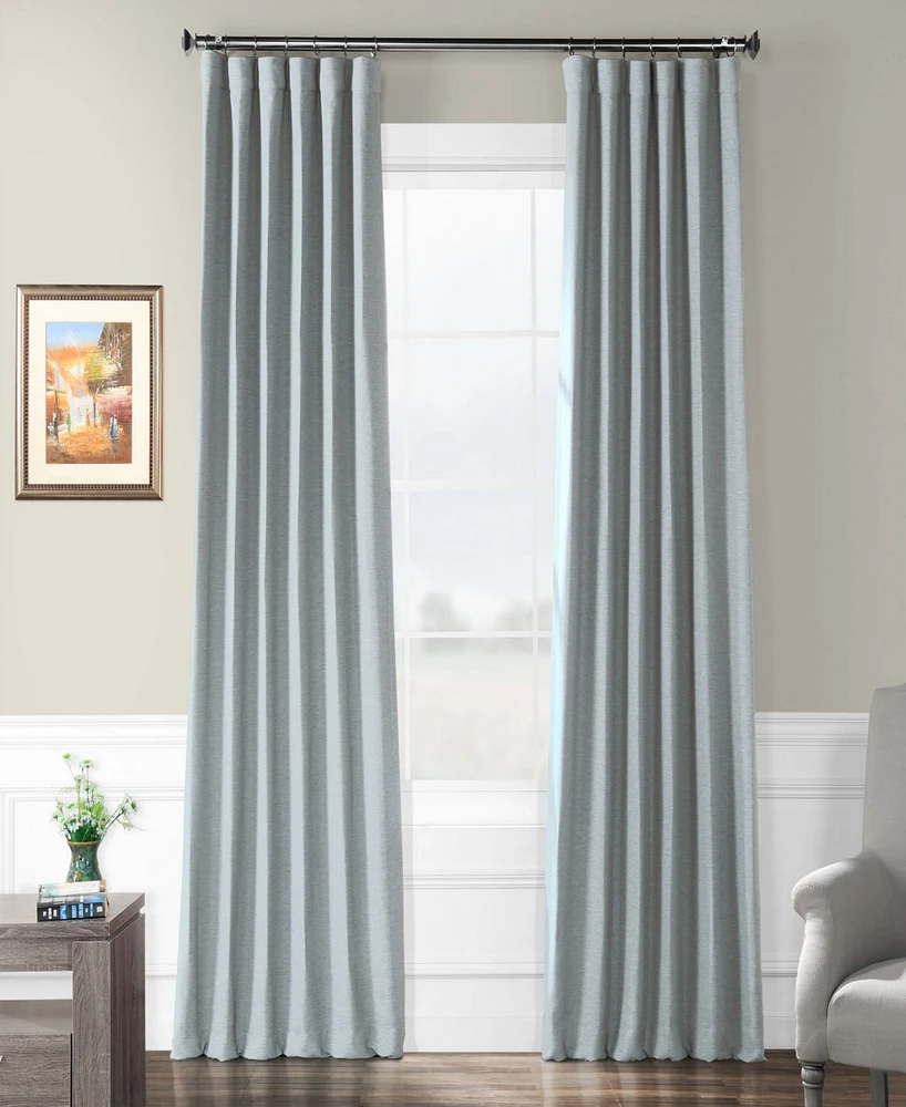 Half Price Drapes Gulf Blue Textured Bellino Room Darkening Curtain