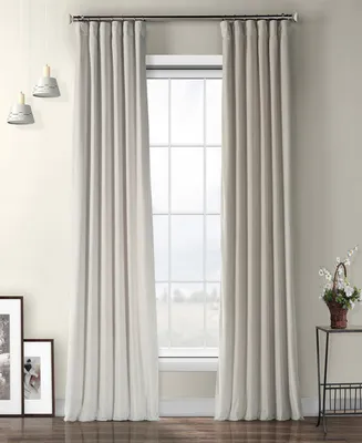 Half Price Drapes Light Beige Heritage Plush Velvet Room Darkening Curtain