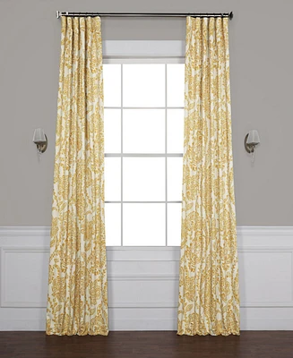 Half Price Drapes Tea Time Yellow Floral Room Darkening Curtain