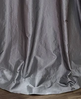 Half Price Drapes Platinum Ruched Solid Faux Silk Taffeta Room Darkening Curtain