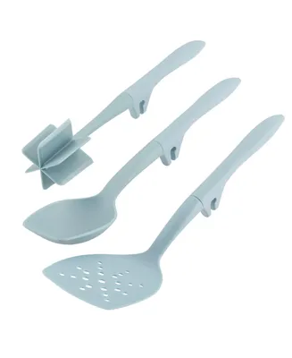 Rachael Ray Sky Blue Tools and Gadgets Lazy Chop and Stir, Flexi Turner, and Scraping Spoon Set